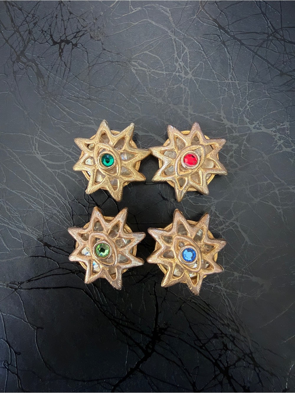 Vintage Starburst Button Covers